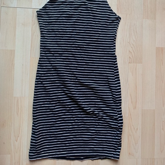 American Apparel Striped Turtleneck Body Con Dress - Picture 3 of 5